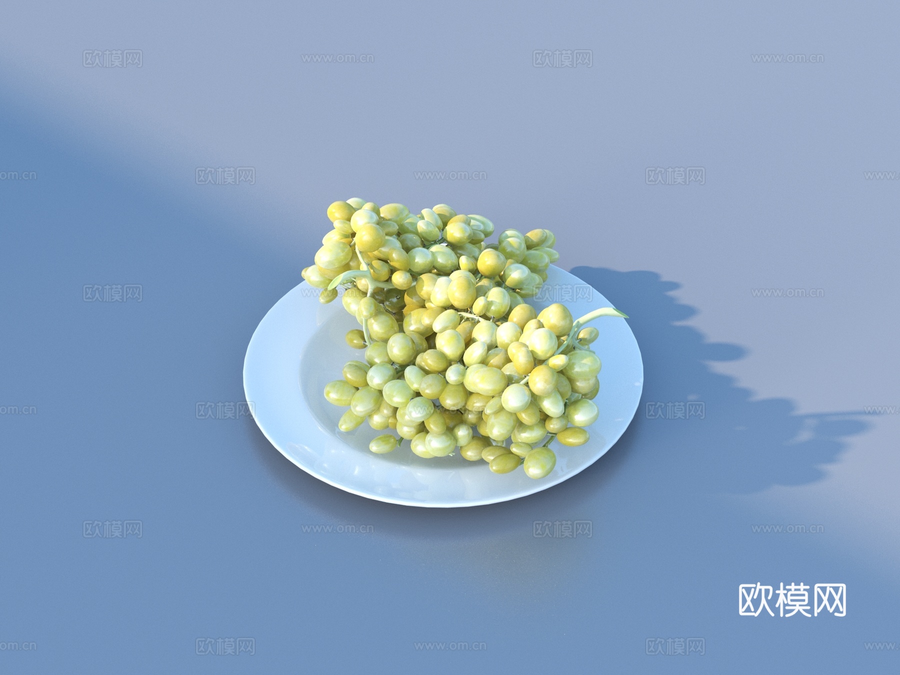 葡萄 水果 果盘3d模型