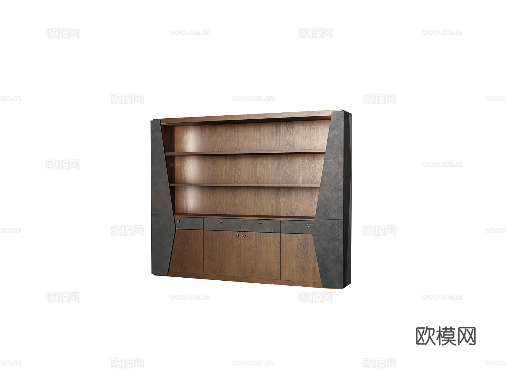 TONINO LAMBORGHINI 意式书柜3d模型下载（渲染图1）