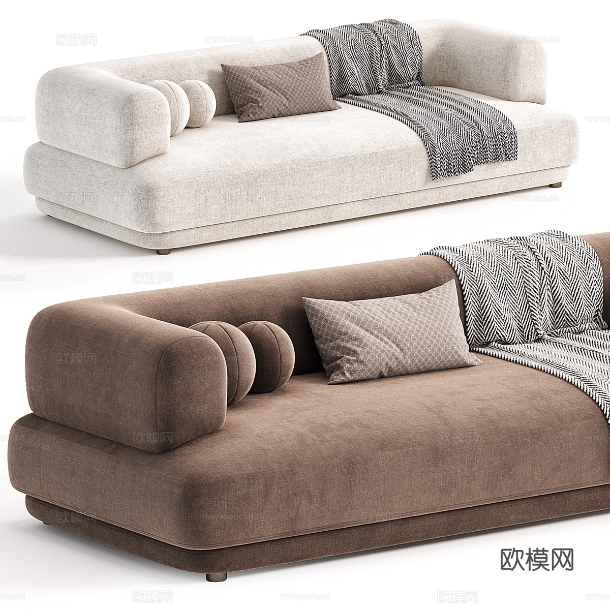 Zanotta BUMPER 面料沙发3d模型