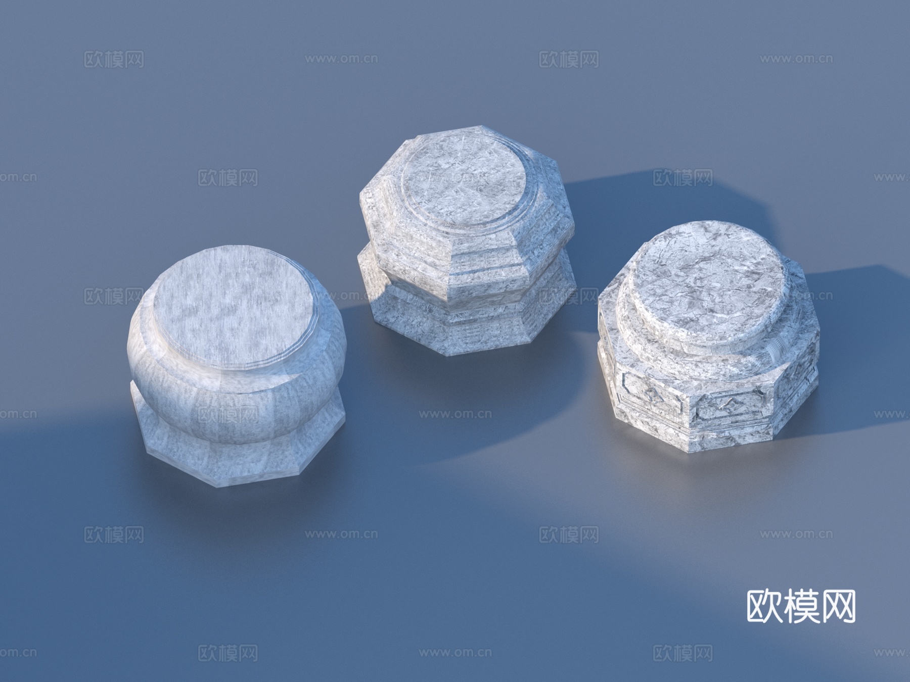 抱鼓石 石鼓3d模型