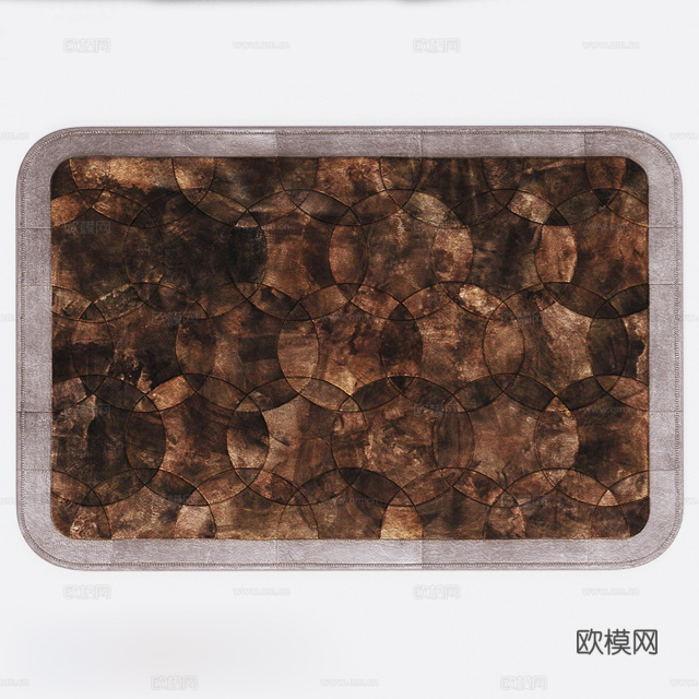 现代地毯 地毯 方形地毯3d模型