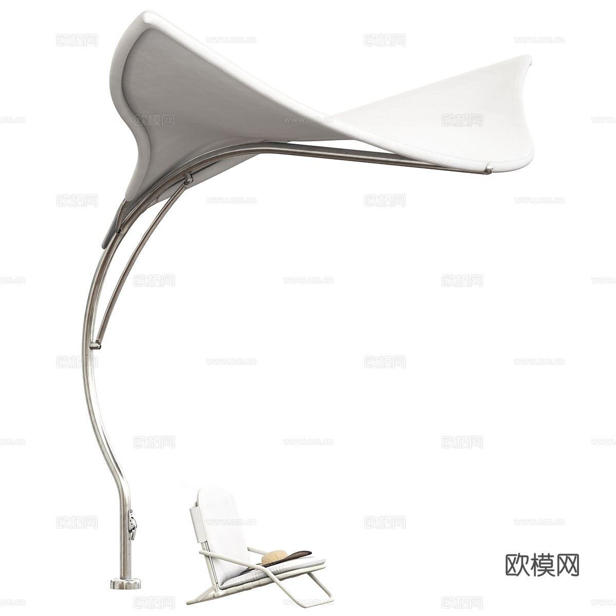 stingray 遮阳伞3d模型