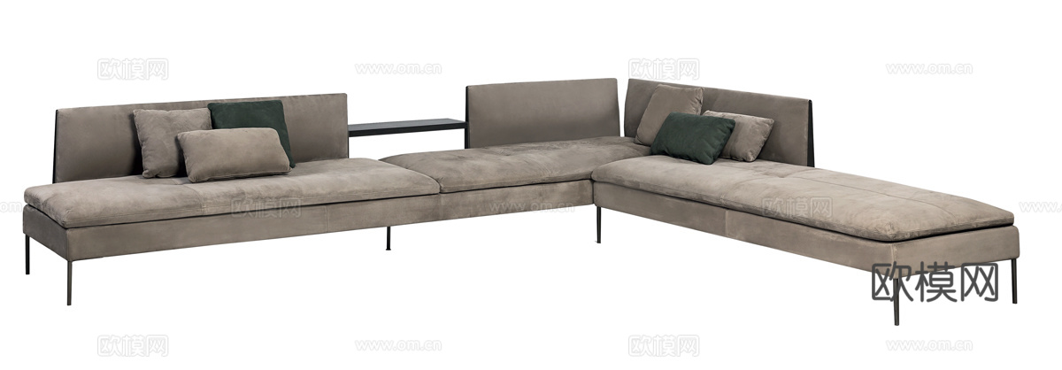 SHAKE 转角沙发3d模型下载（渲染图2）