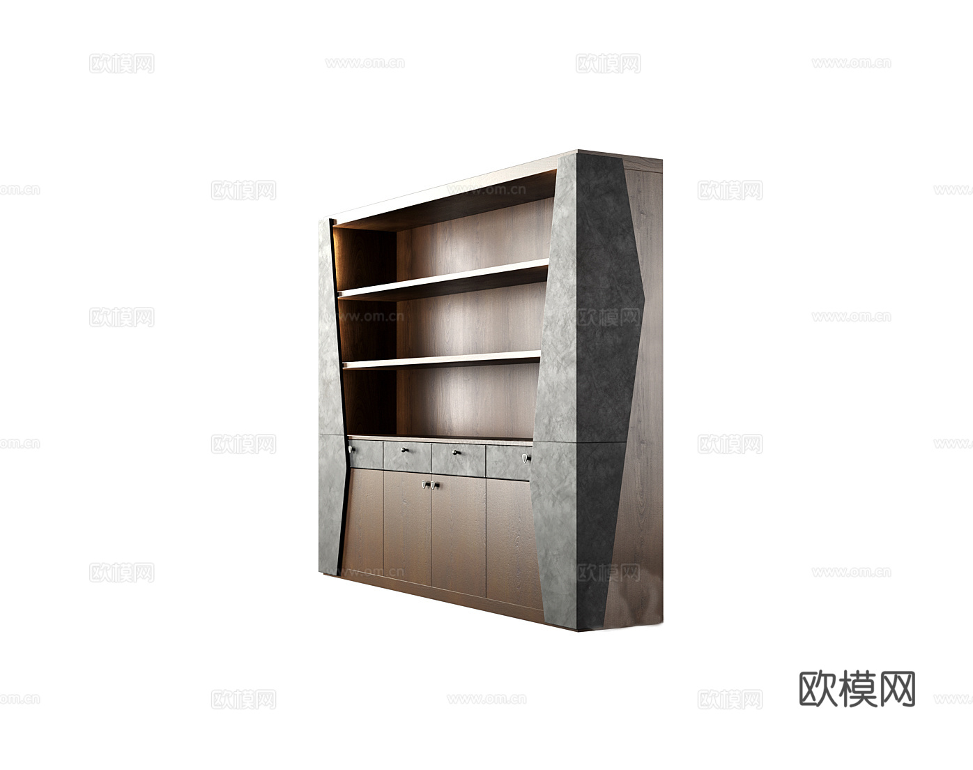 TONINO LAMBORGHINI 意式书柜3d模型下载（渲染图3）