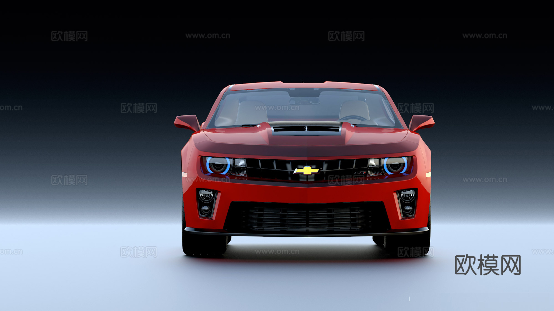 现代雪弗兰科迈罗肌肉跑车3d模型