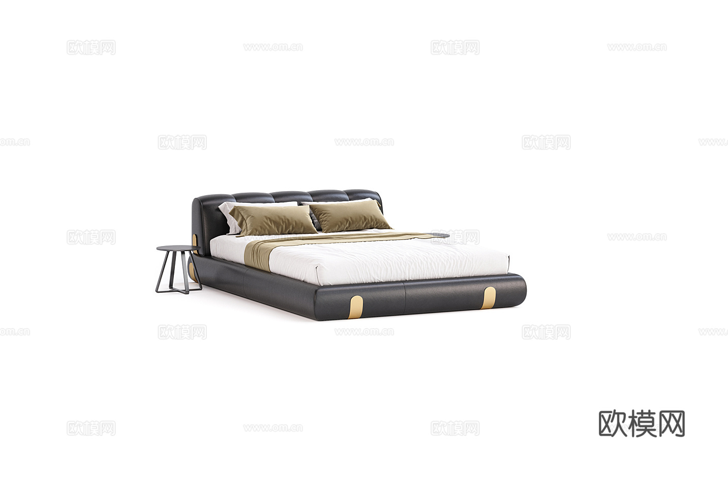 SHAKE 双人床3d模型下载（渲染图1）