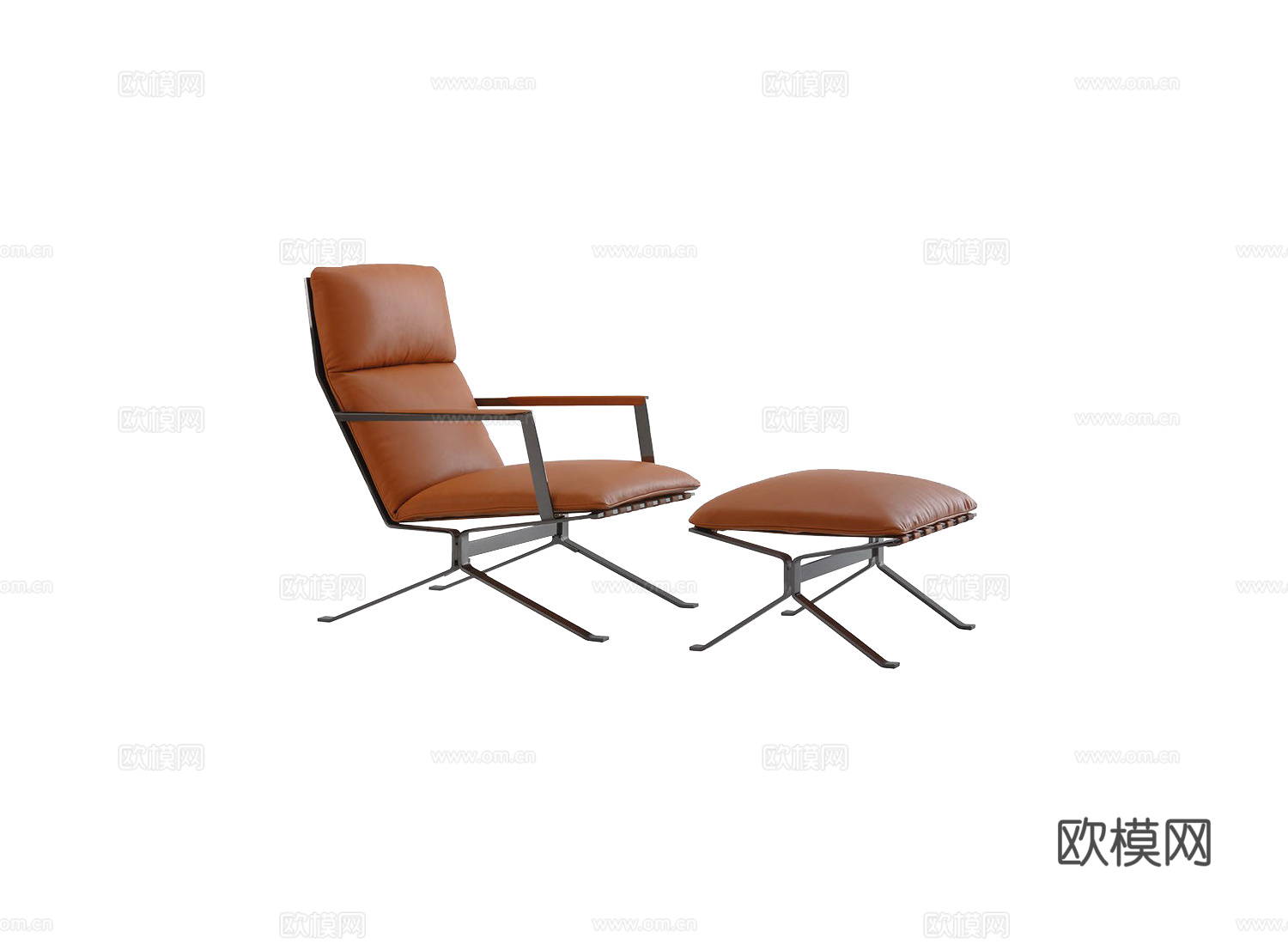 TRUSSARDI 扶手椅 休闲椅3d模型下载（渲染图1）