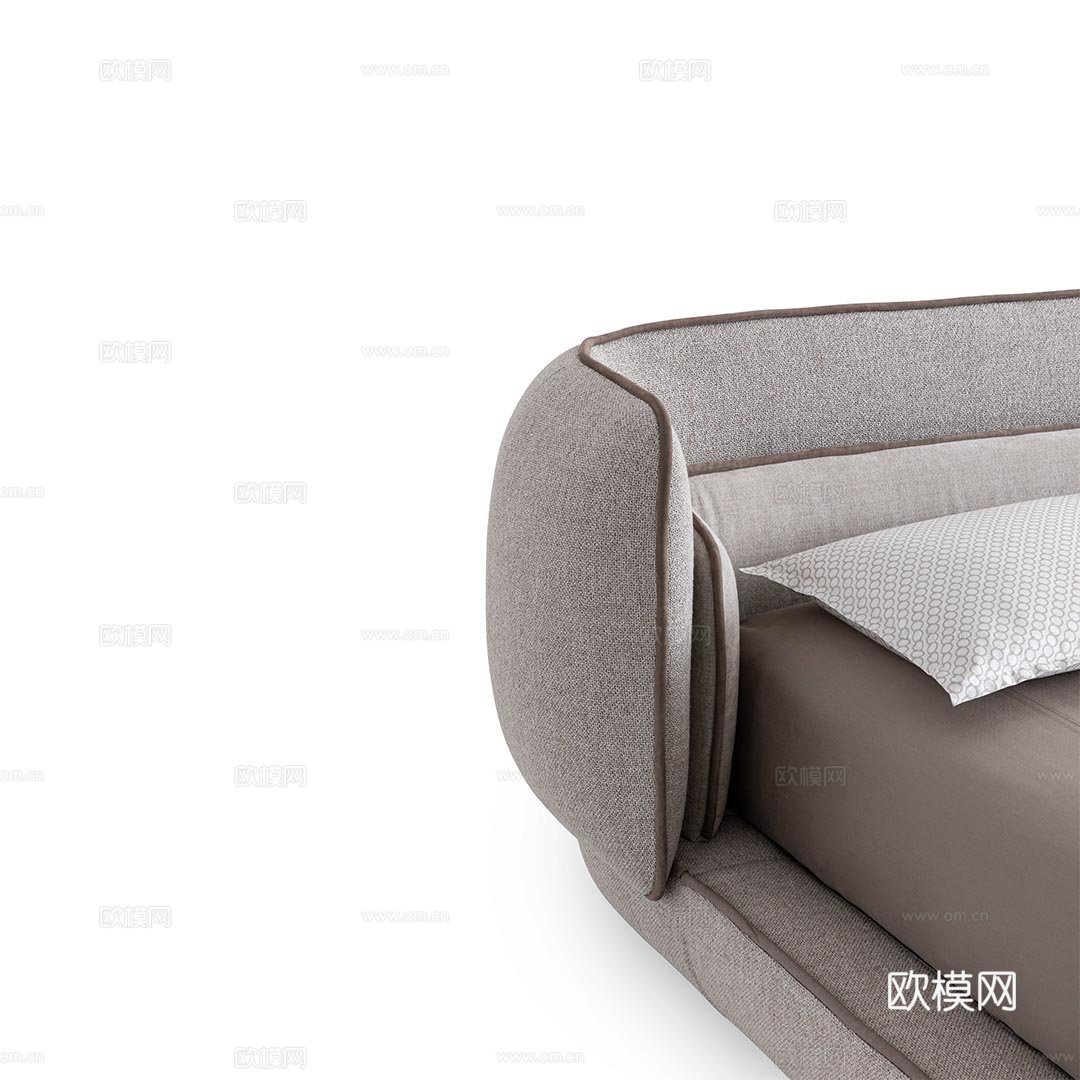 TRUSSARDI 意式双人床3d模型下载（渲染图2）