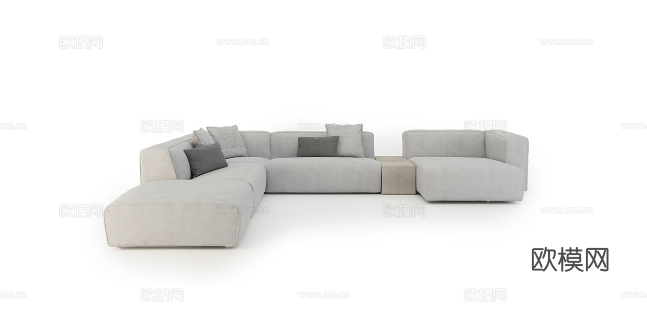 Rugiano 多人沙发3d模型下载（渲染图2）