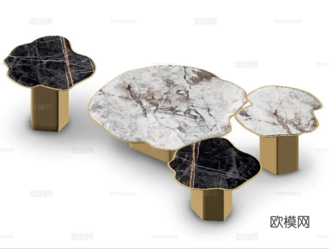 TONINO LAMBORGHINI 组合茶几3d模型下载（渲染图2）