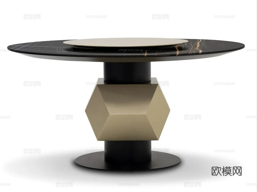 TONINO LAMBORGHINI 意式圆餐桌3d模型下载（渲染图3）