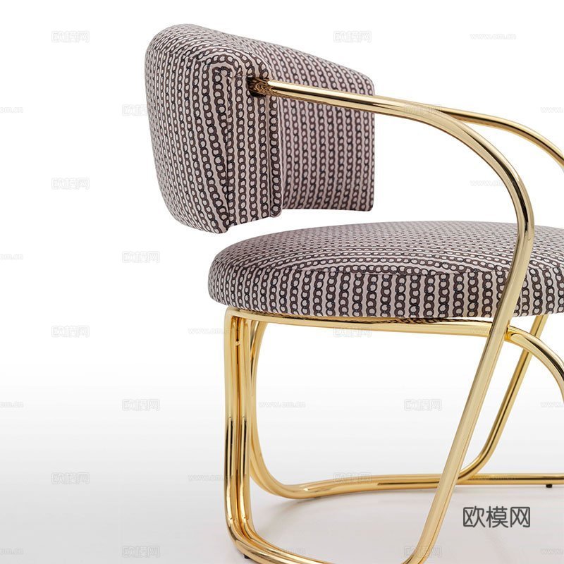 TRUSSARDI 意式餐椅3d模型下载（渲染图3）