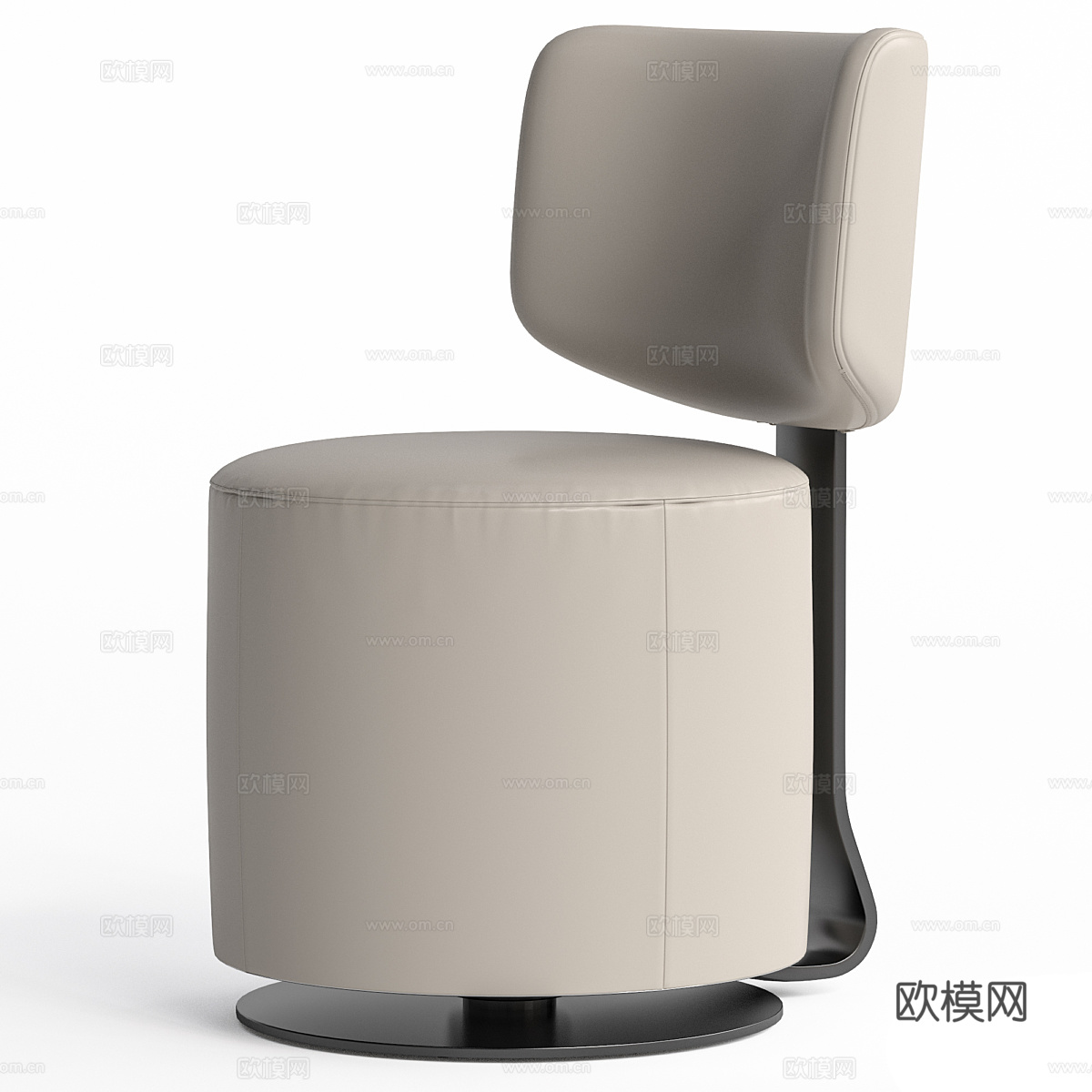 新中式布艺单椅3d模型