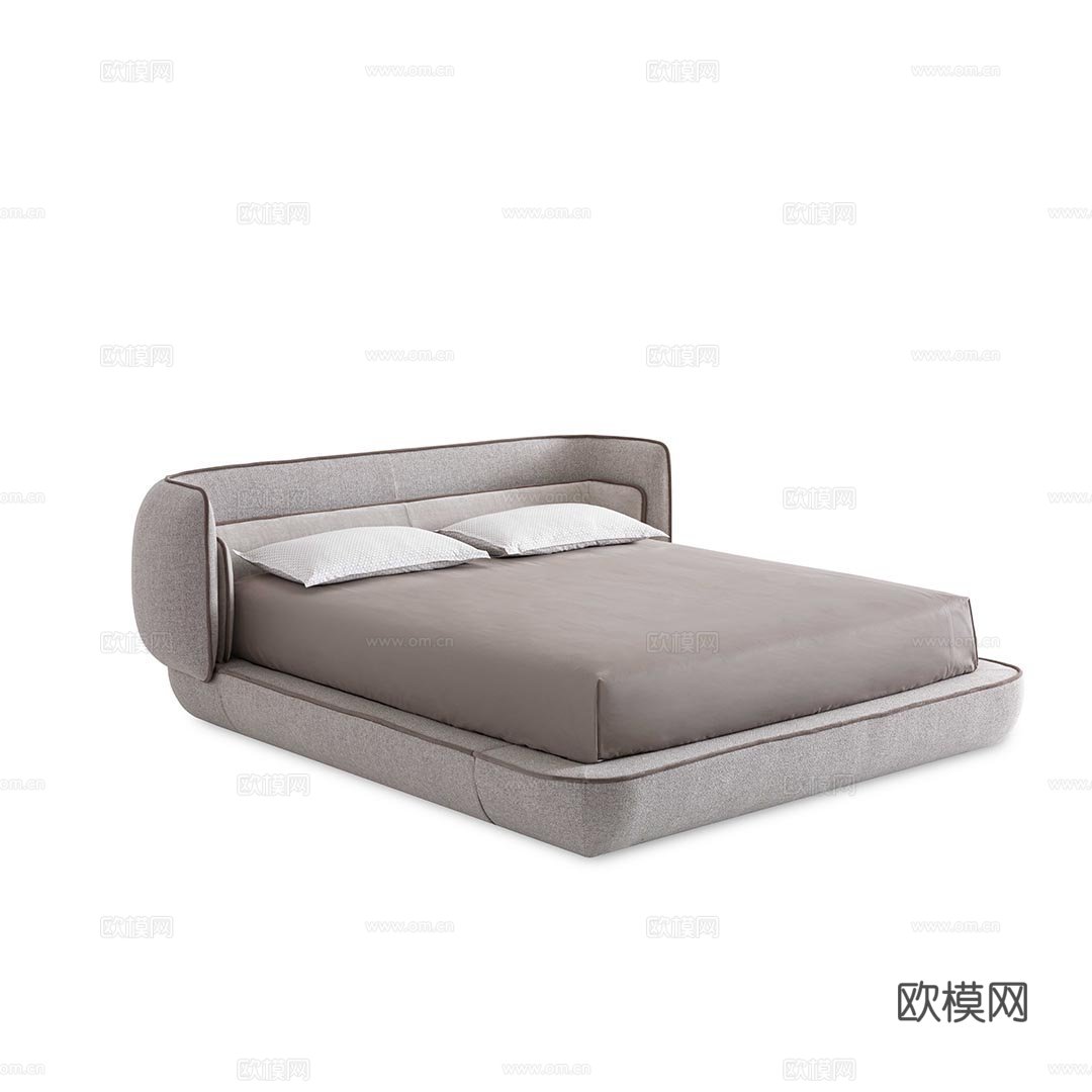 TRUSSARDI 意式双人床3d模型下载（渲染图1）