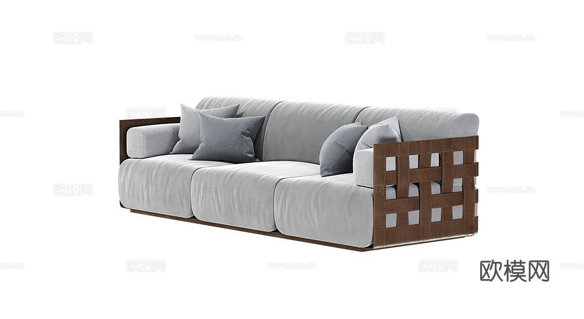 Rugiano 中古风双人沙发3d模型下载（渲染图1）