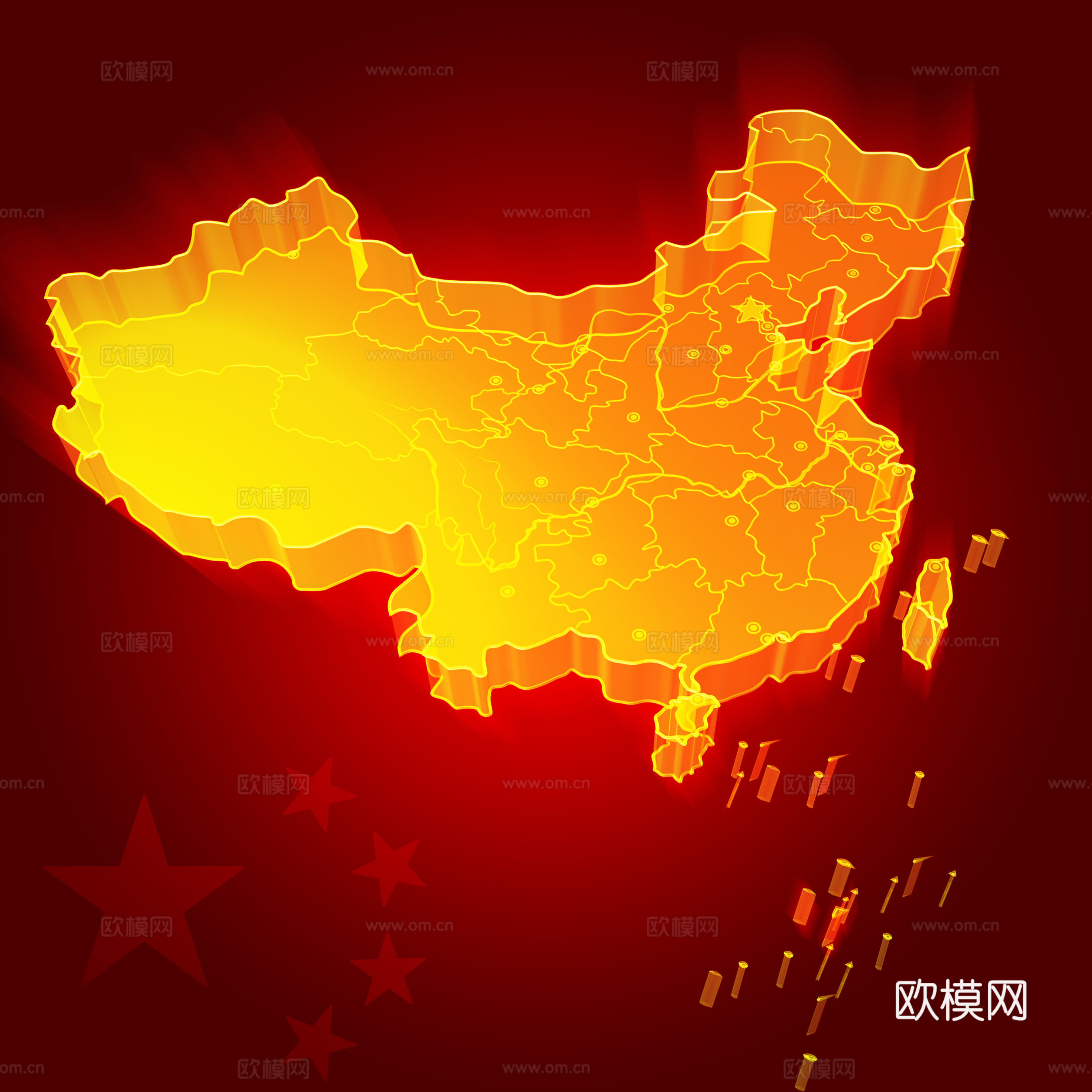 中国地图 党建红色地图