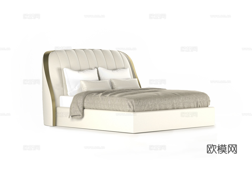 Rugiano 意式双人床3d模型下载
