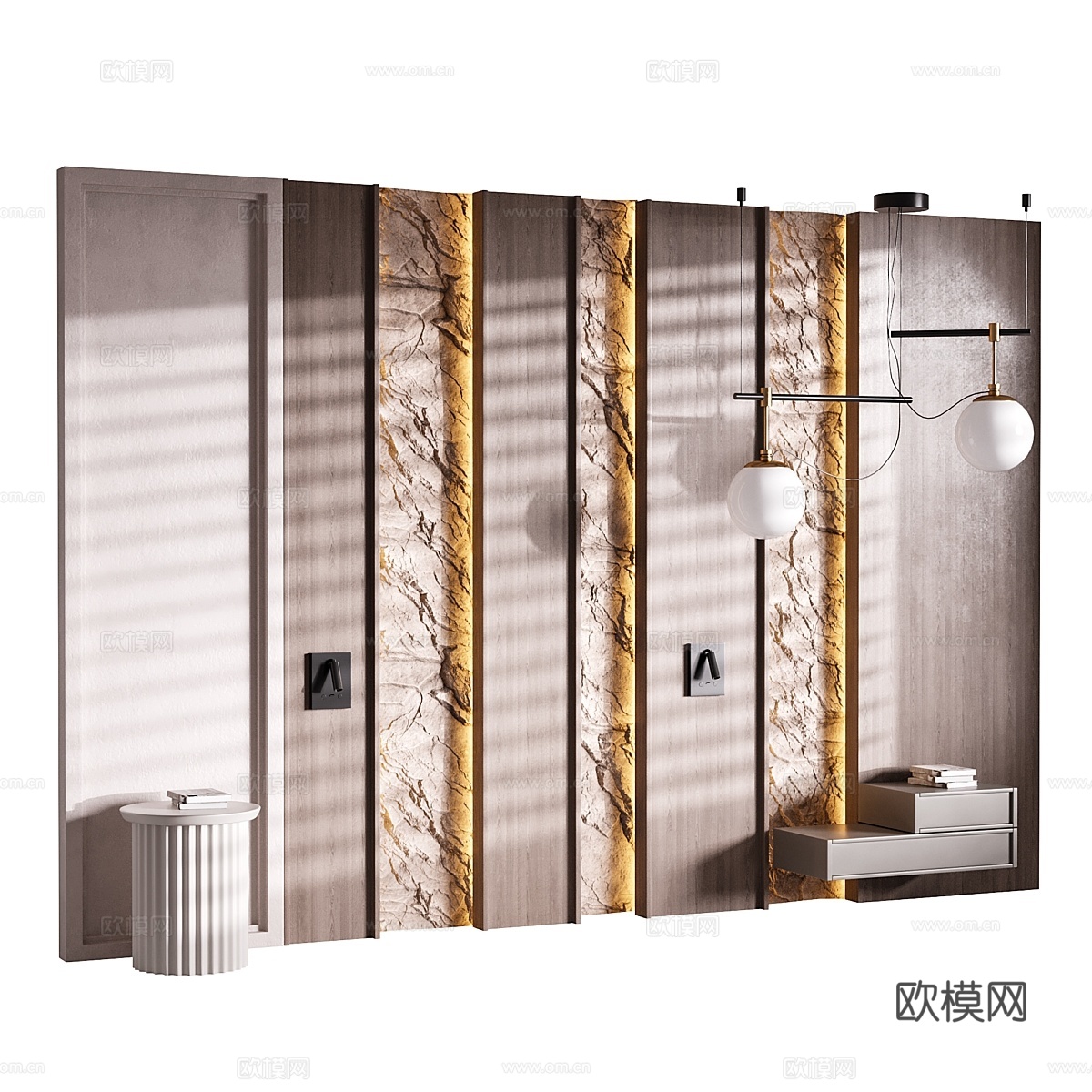装饰墙板 523d模型