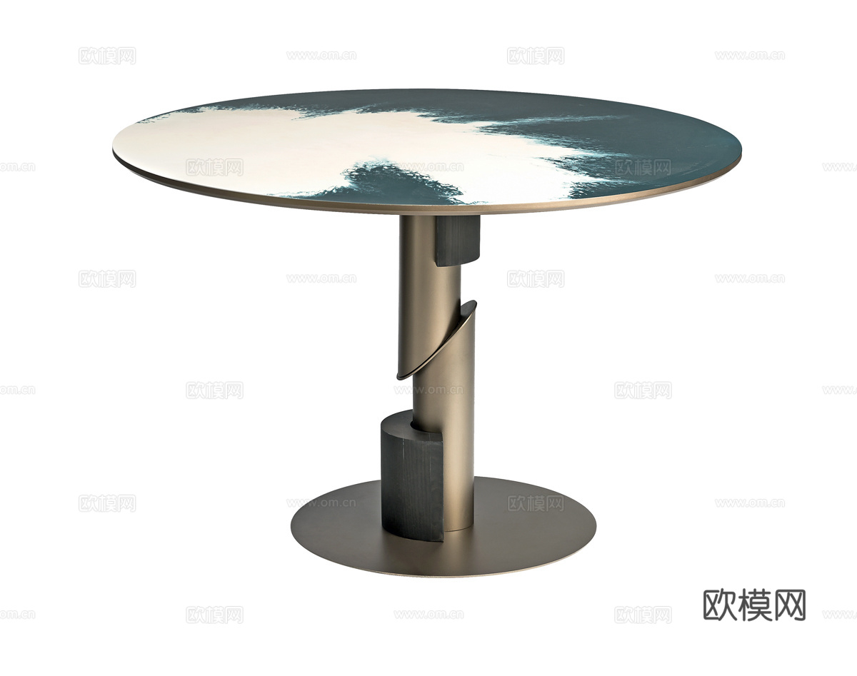 SHAKE 圆餐桌3d模型下载（渲染图1）