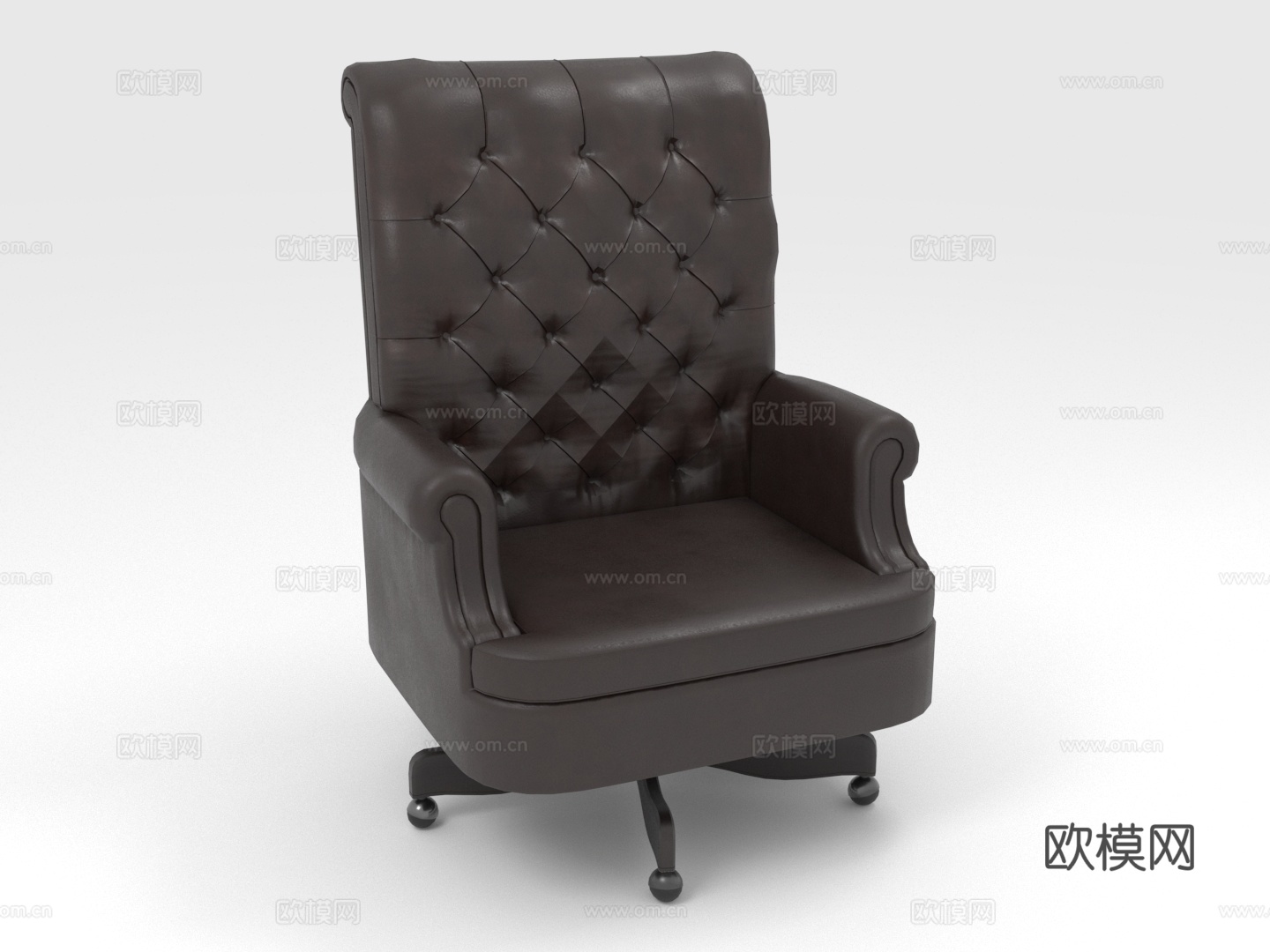 办公椅 转椅 沙发椅 椅子 座椅3d模型下载（渲染图1）