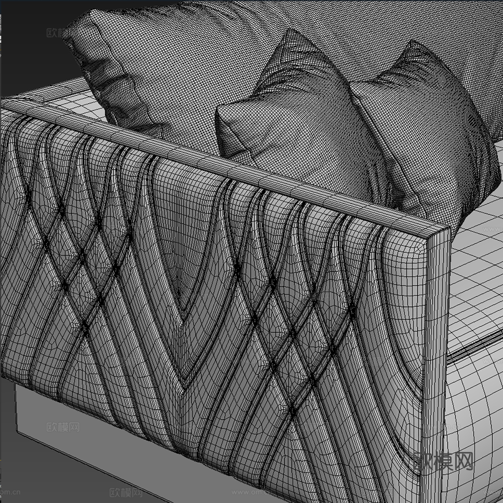 现代双人沙发组合3d模型