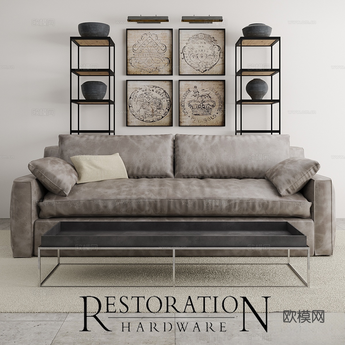 Restoration Hardware Set3d模型
