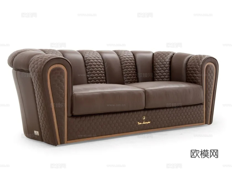 TONINO LAMBORGHINI 皮革双人沙发3d模型下载（渲染图3）