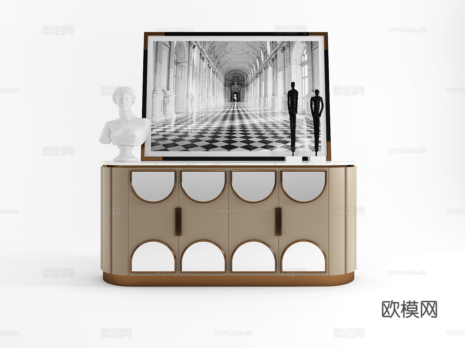 现代玄关边 餐边柜 装饰柜 边柜 电视柜 矮柜3d模型