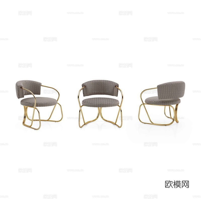 TRUSSARDI 意式餐椅3d模型下载（渲染图2）