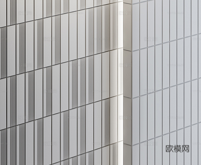 现代隔断 隔断 墙面3d模型