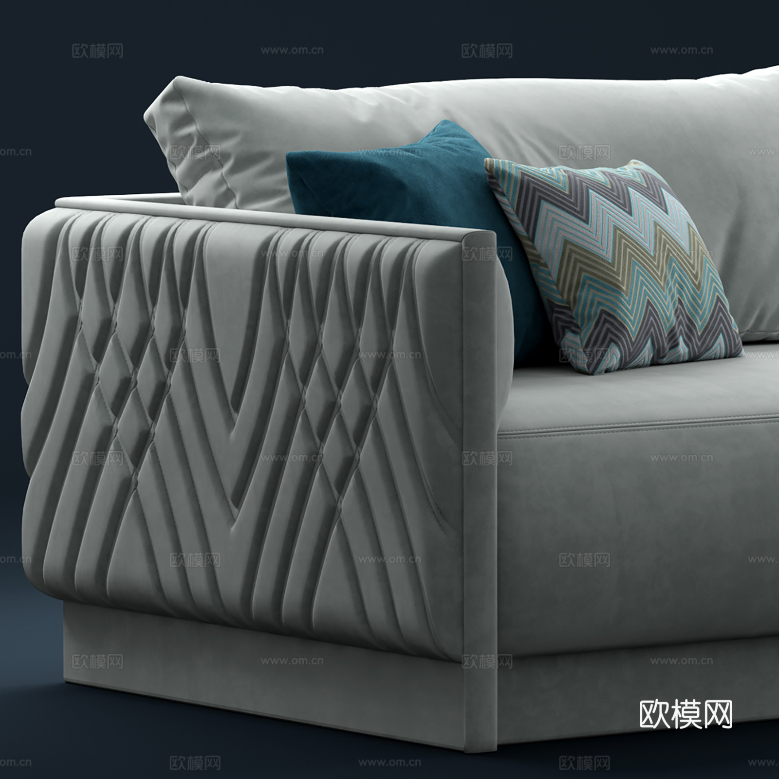 现代双人沙发组合3d模型