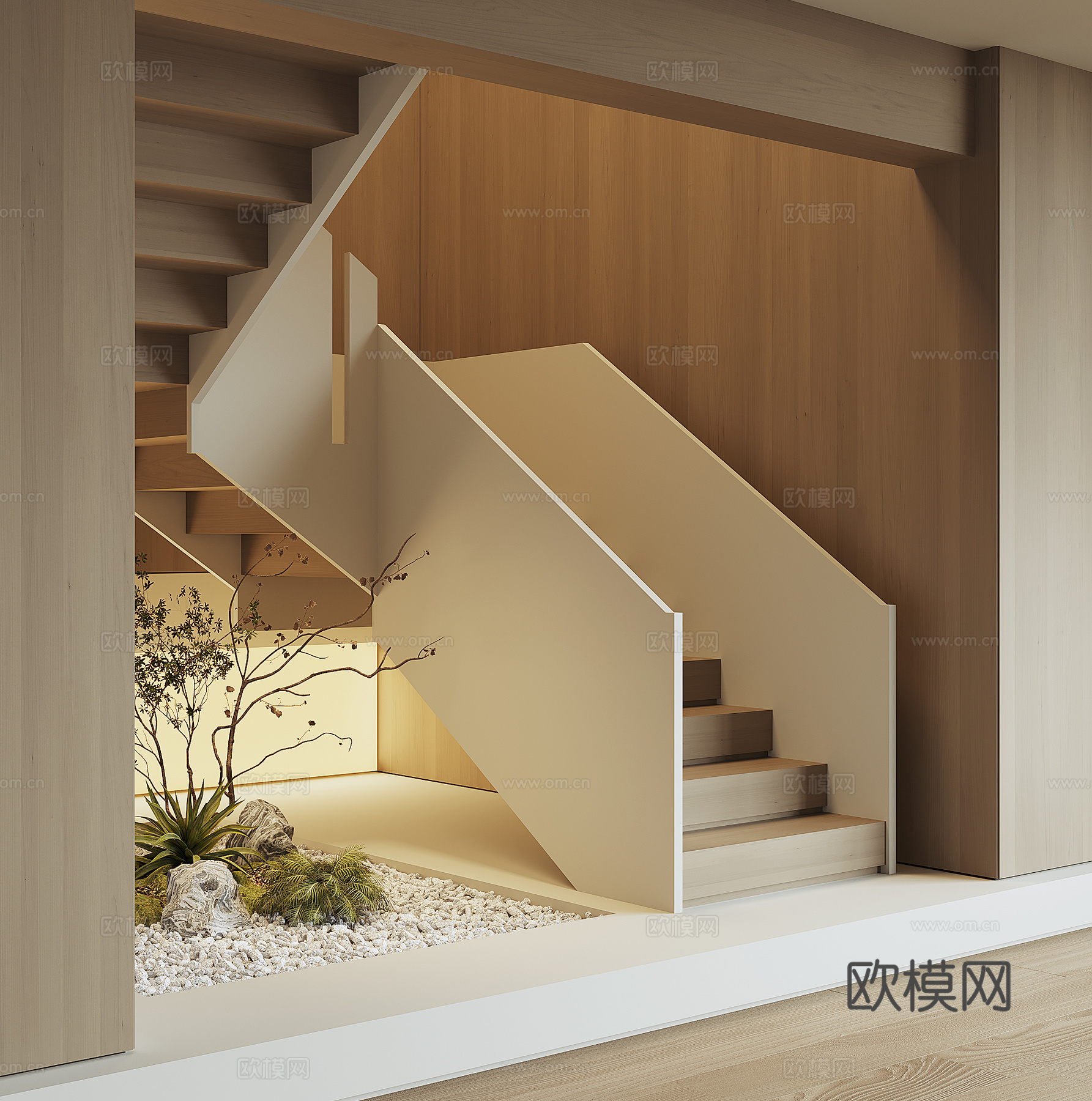 现代家居楼梯3d模型下载