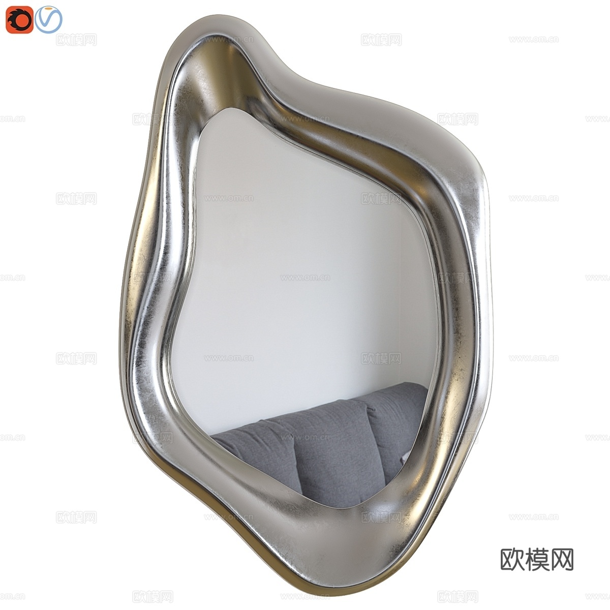 镜子 kare 设计。镜子全息银3d模型