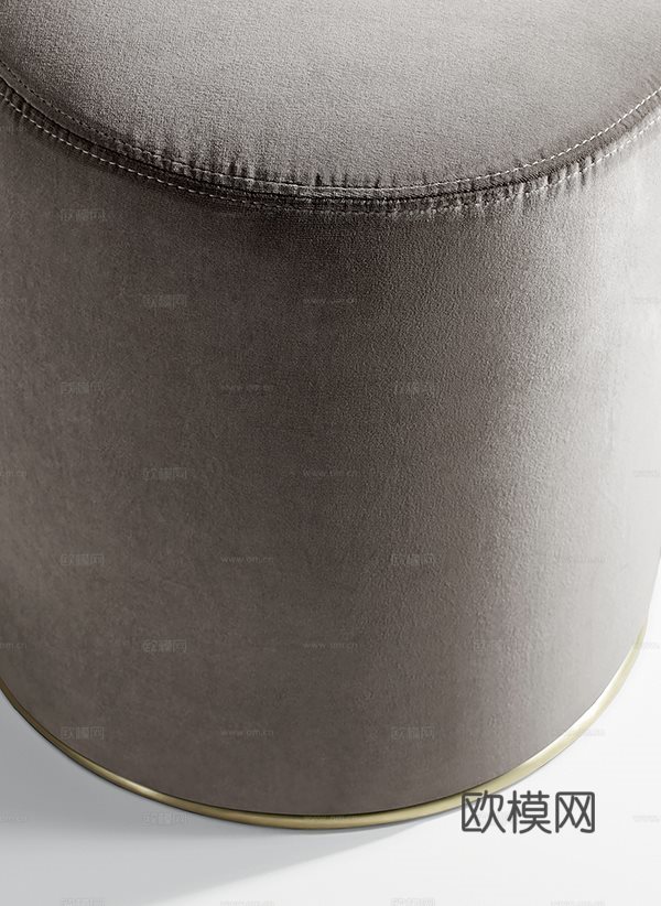 Gallotti&Radice 圆凳 沙发凳3d模型下载（渲染图3）