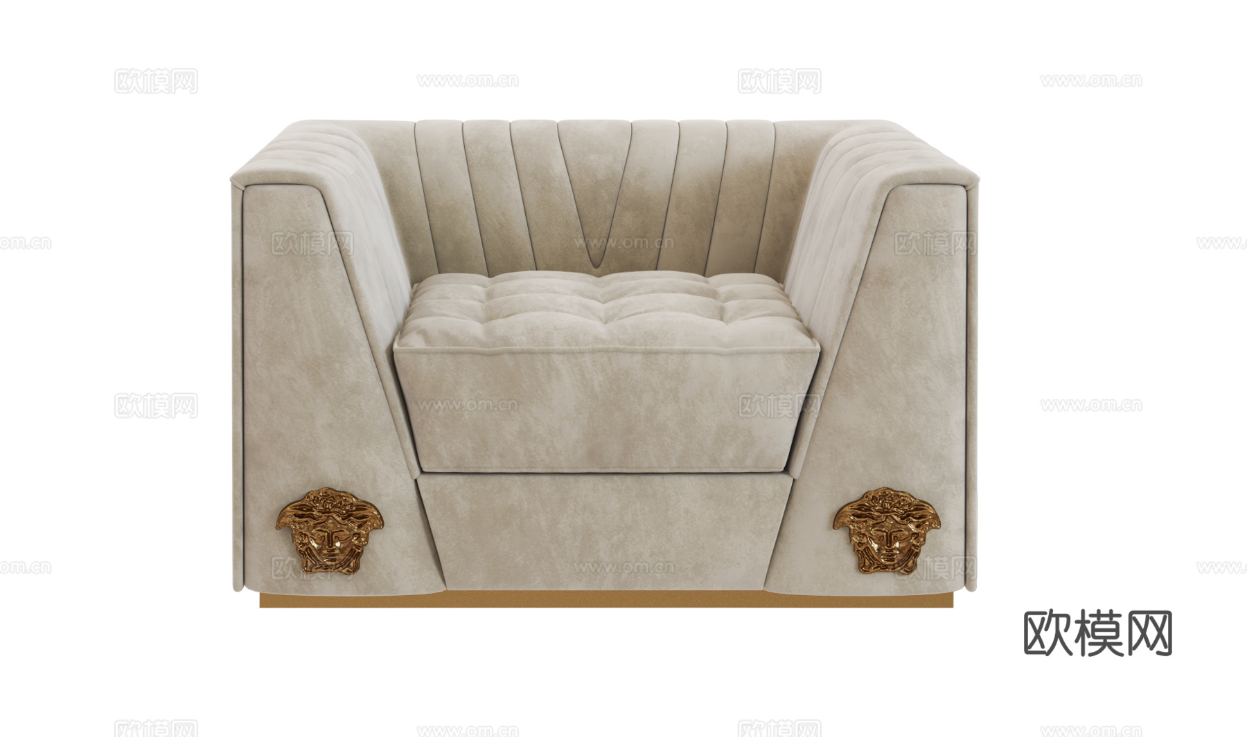 VERSACEA 意式单人沙发3d模型下载（渲染图2）