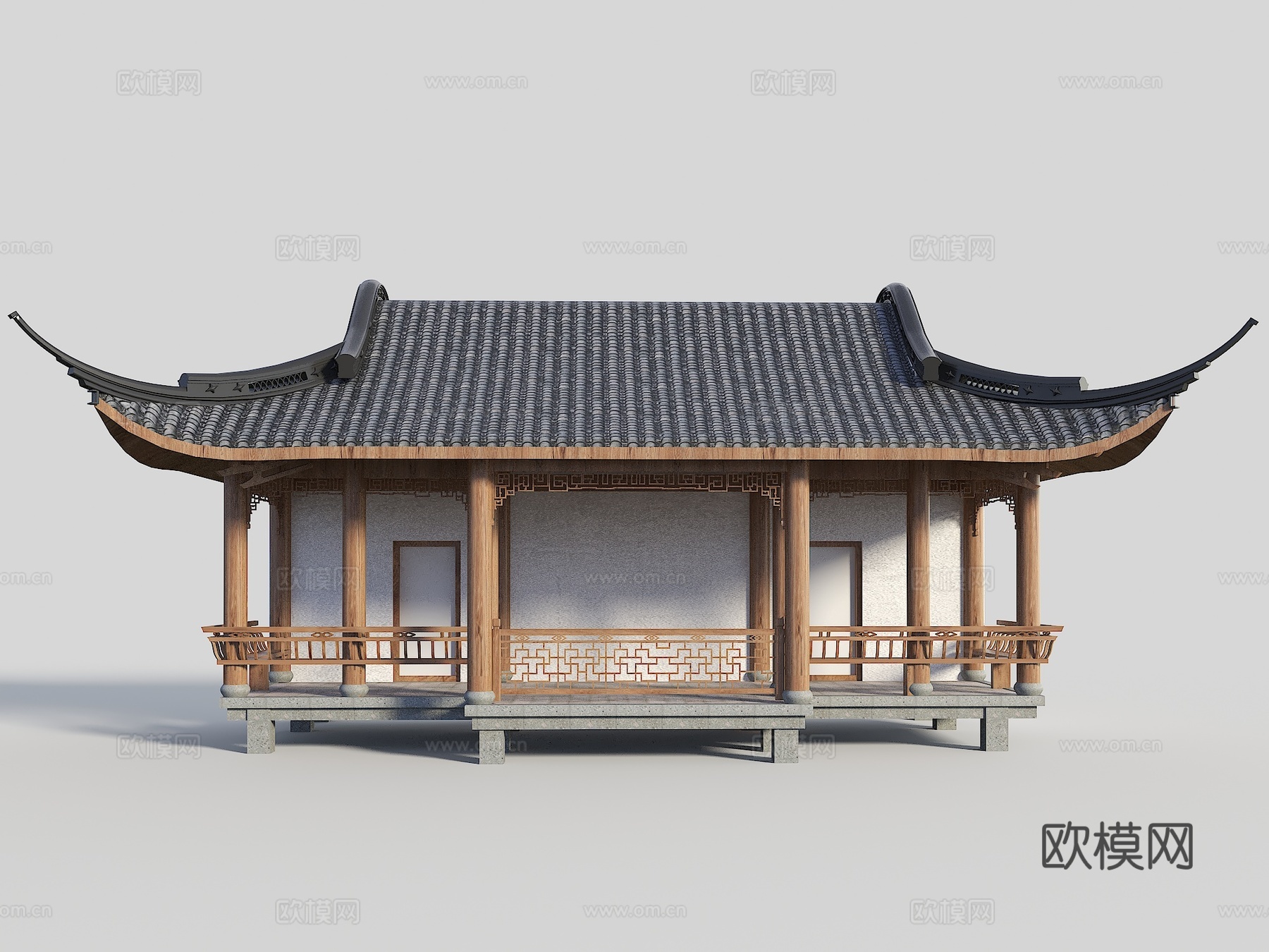 中式戏台 古建戏台 演出台 古建筑3d模型