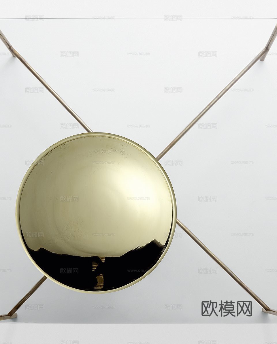 Gallotti&Radice 玻璃茶几3d模型下载（渲染图2）