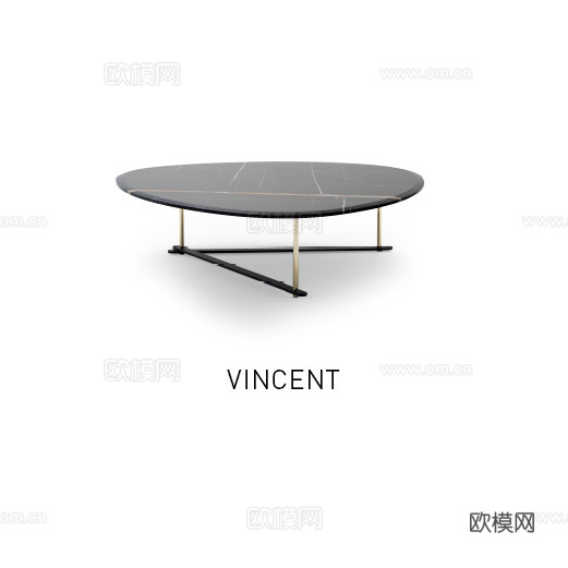 ULIVI 轻奢茶几3d模型下载（渲染图2）