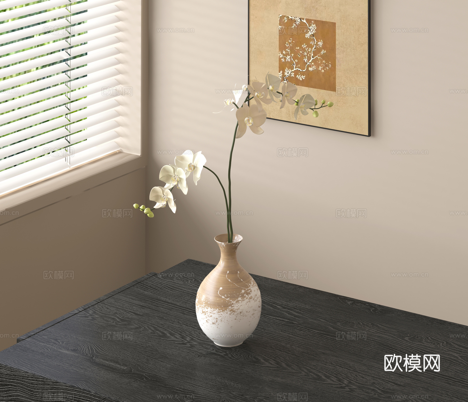 花瓶花艺 陶瓷陶罐3d模型