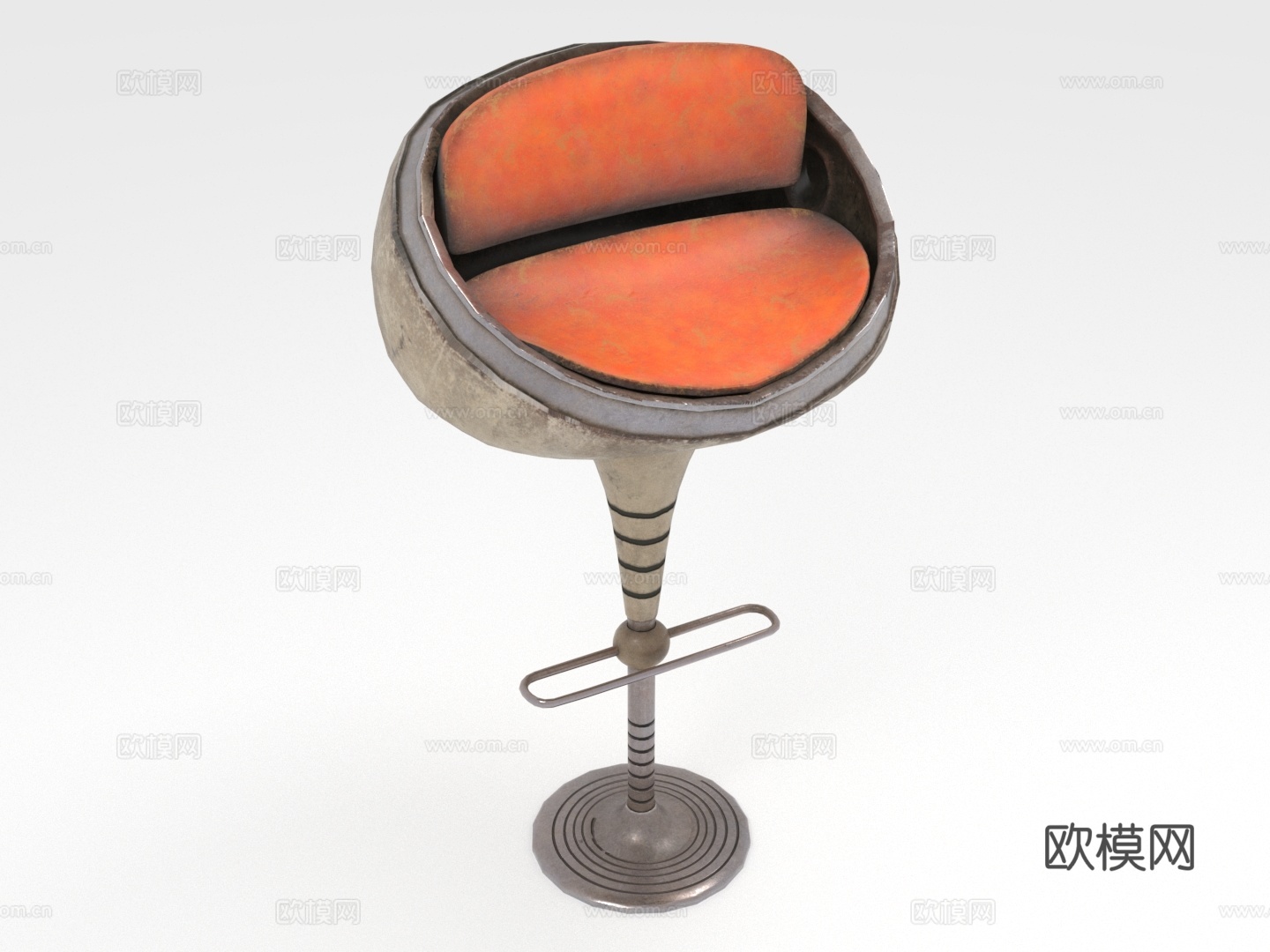 吧台椅 高脚椅 凳子 椅子3d模型下载（渲染图1）