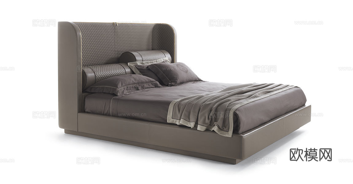 VF 意式双人床3d模型下载（渲染图4）