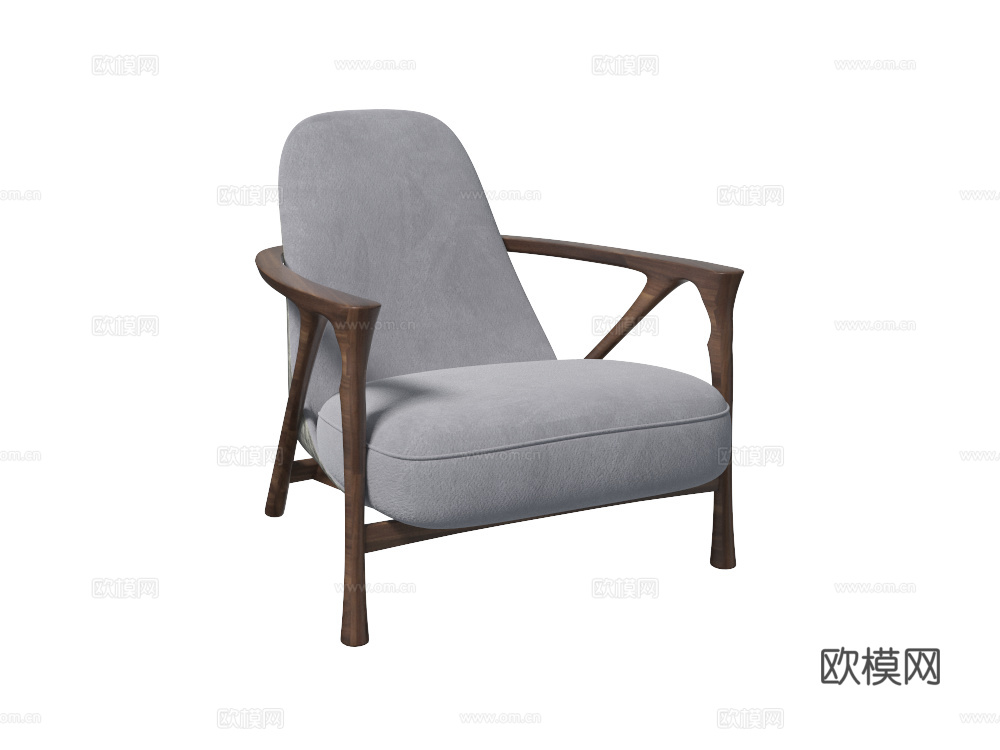 Visionnaire 意式扶手椅3d模型下载（渲染图1）