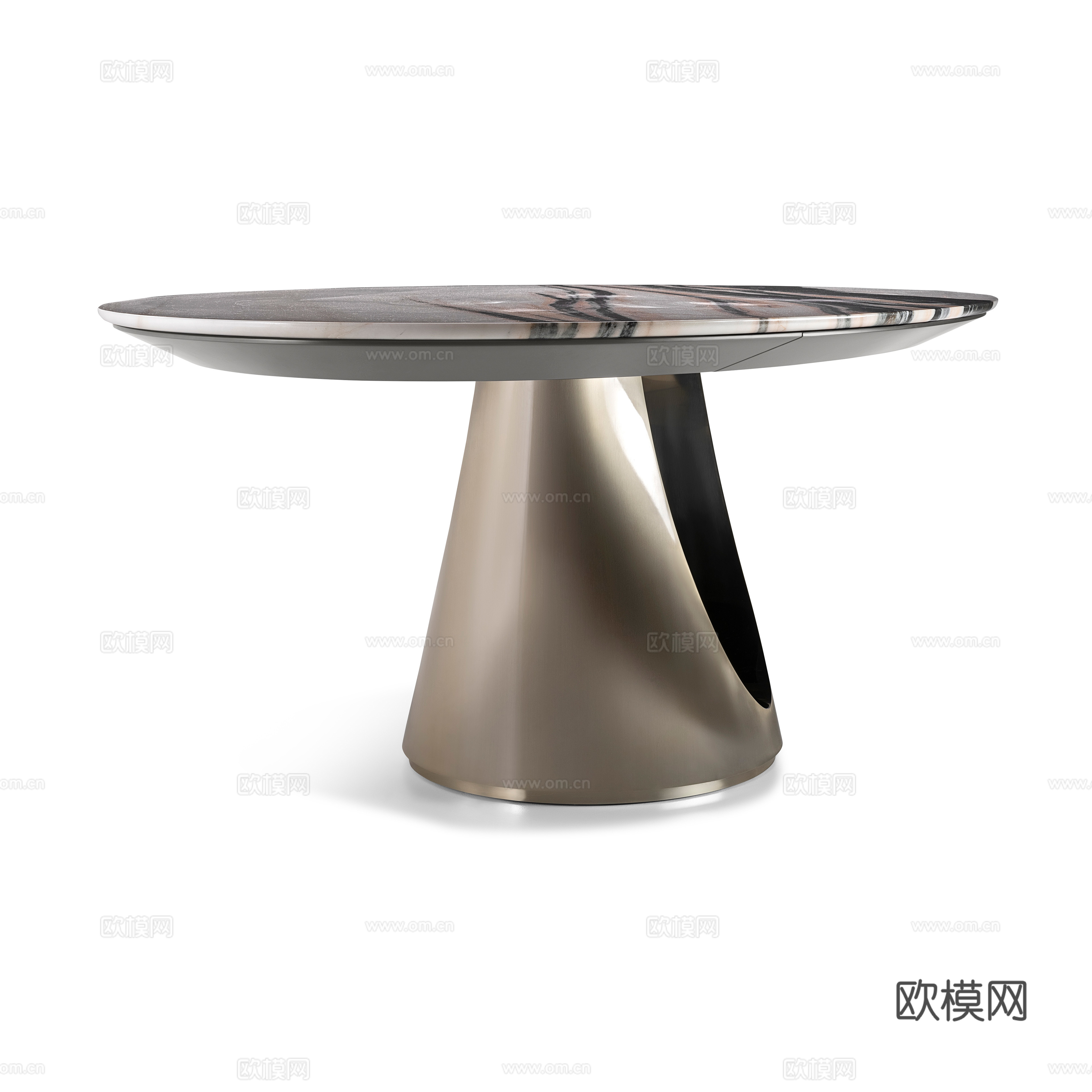 Visionnaire 意式椭圆餐桌3d模型下载（渲染图1）