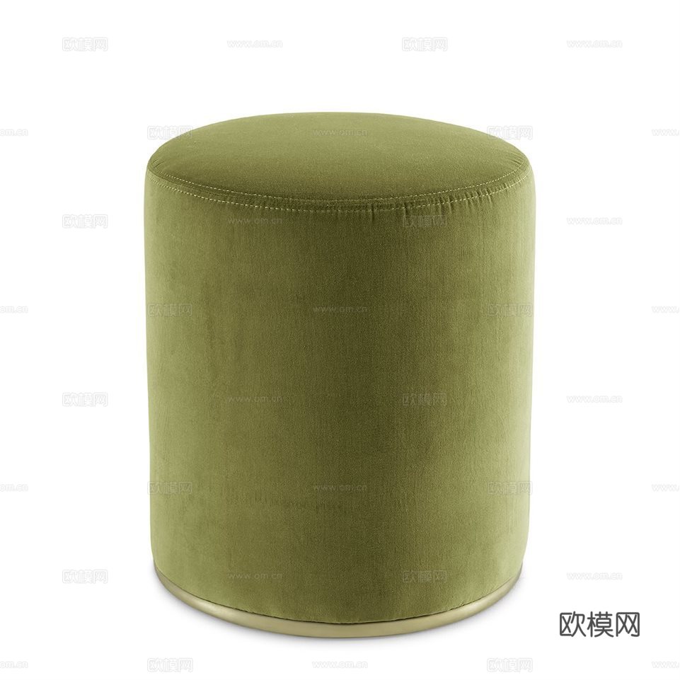 Gallotti&Radice 圆凳 沙发凳3d模型下载（渲染图2）