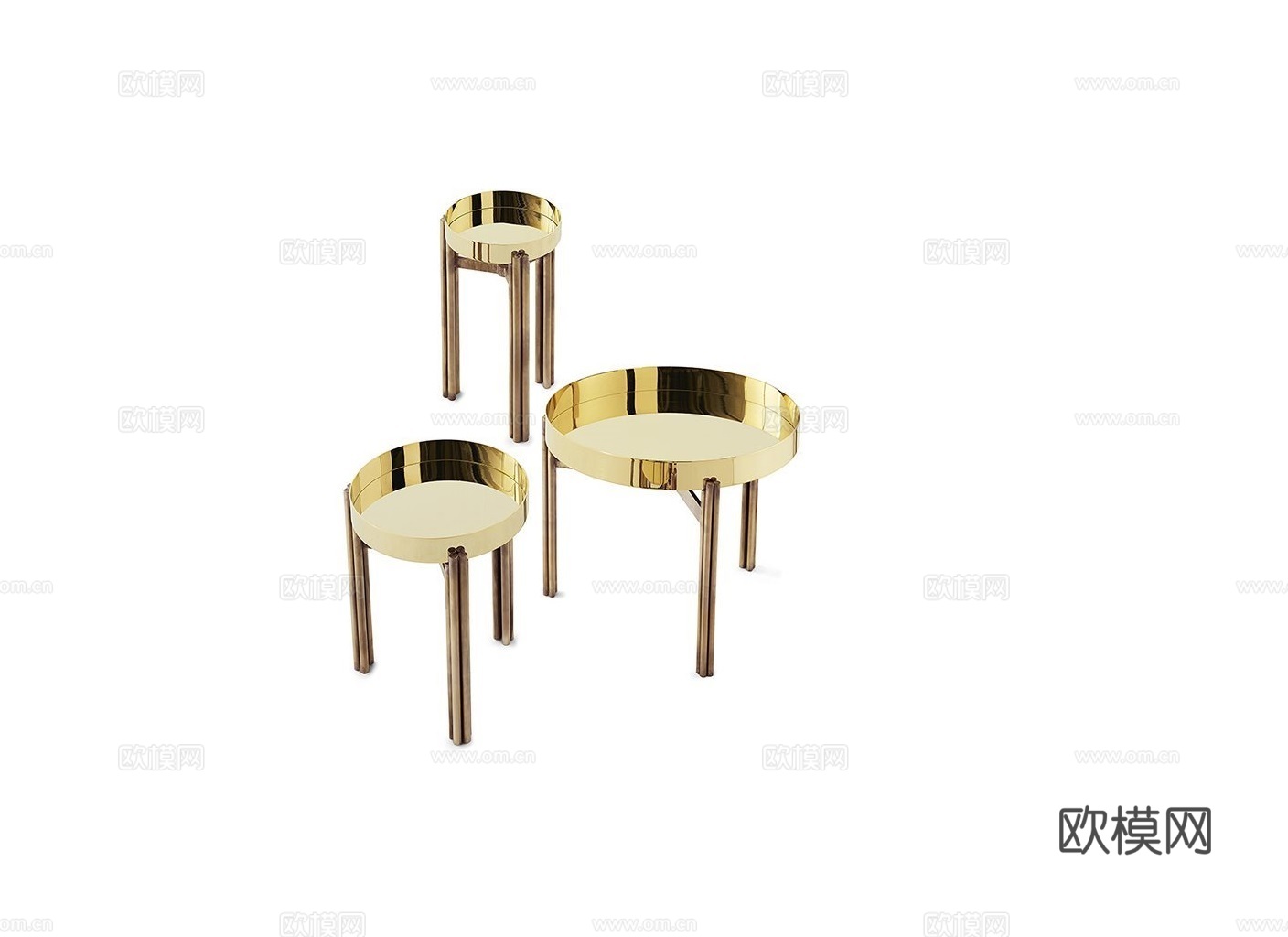 Gallotti&Radice 金属边几3d模型下载（渲染图1）