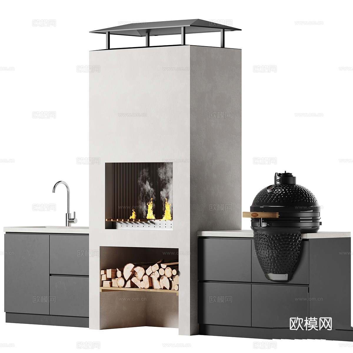 烧烤炉3d模型