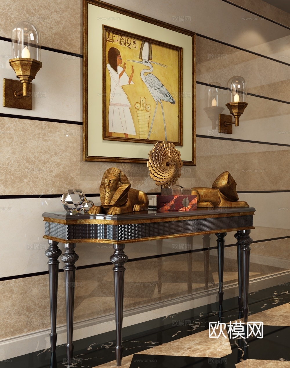 北欧风格装饰柜3d模型