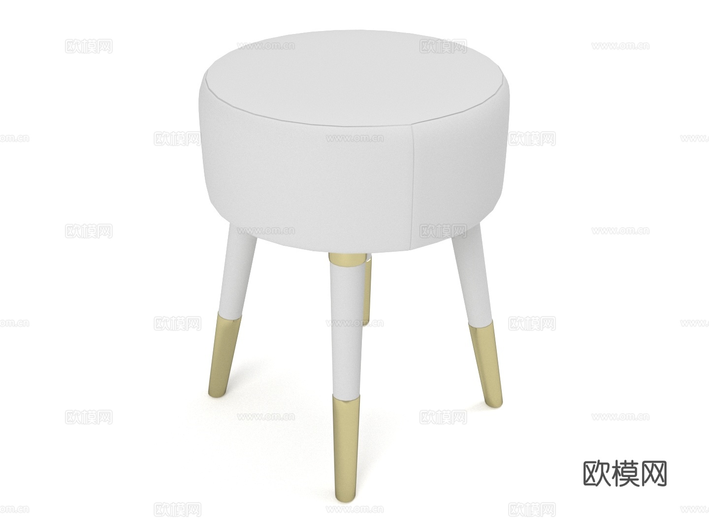凳子 圆凳 坐凳 梳妆凳 软包凳3d模型