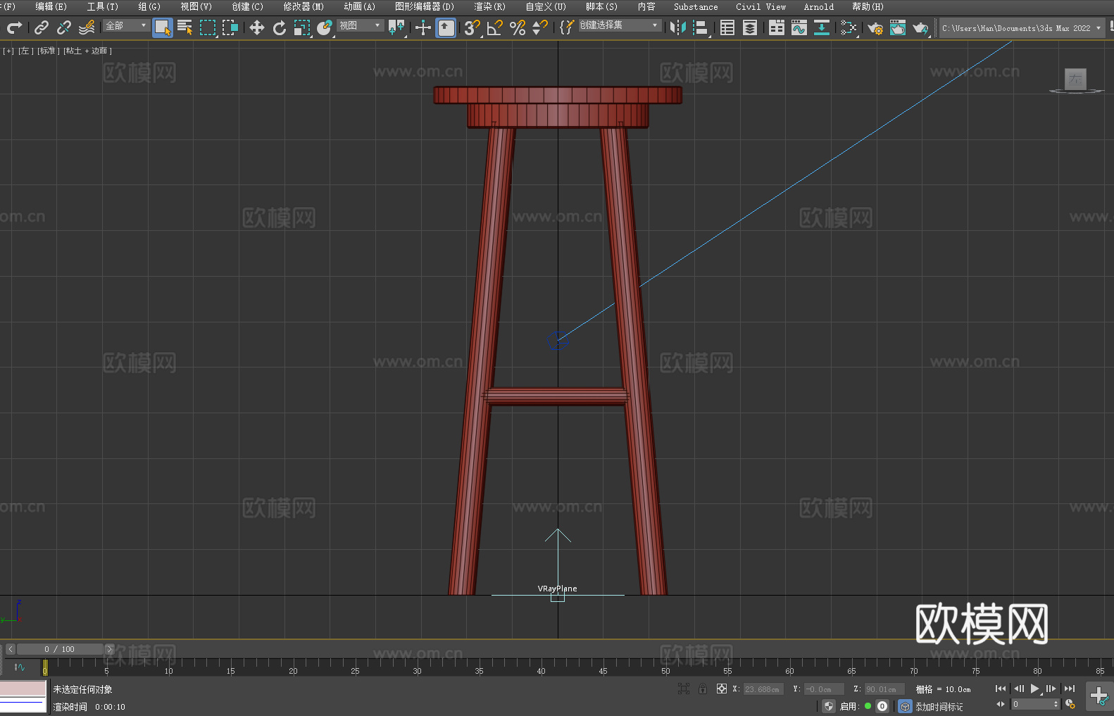 凳子 木凳 高脚凳 酒吧凳 圆凳3d模型