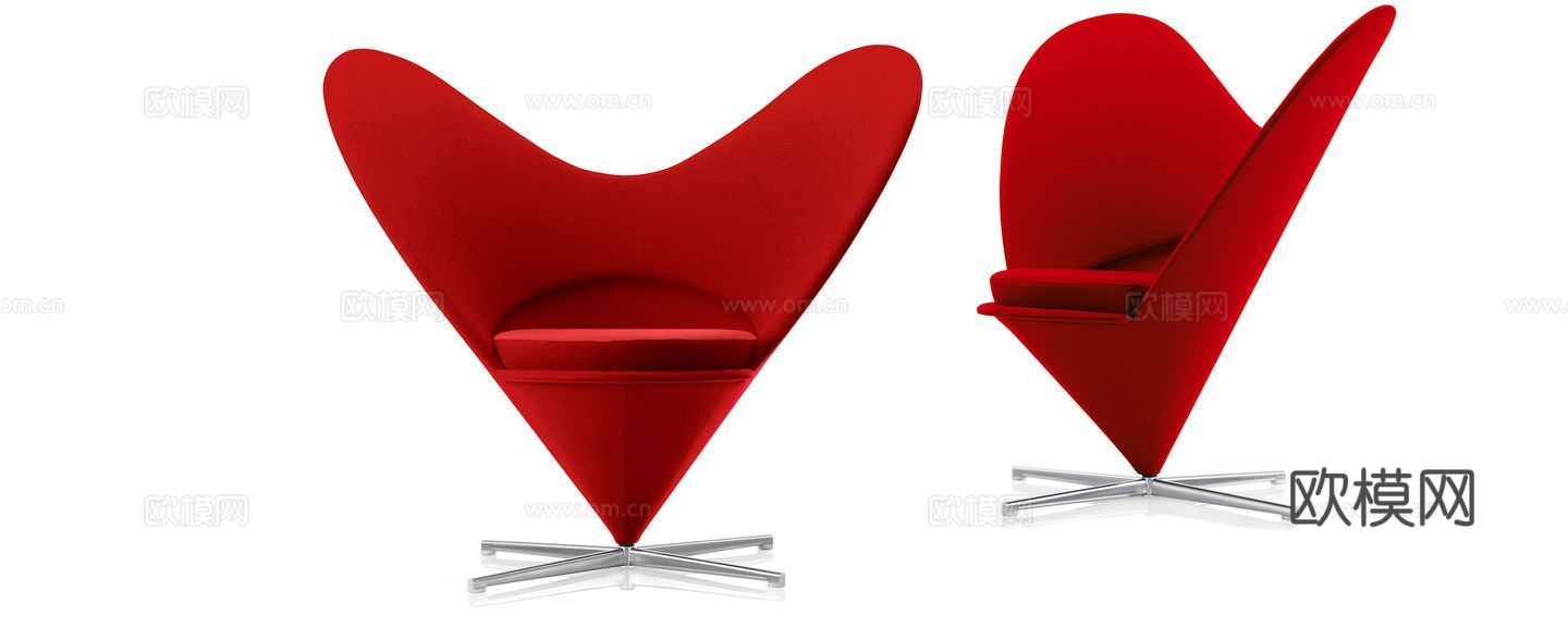 vitra 爱心椅3d模型下载（渲染图2）